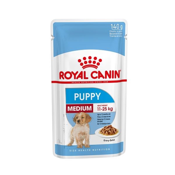 Royal Canin Medium Puppy Pouches 10x 140g