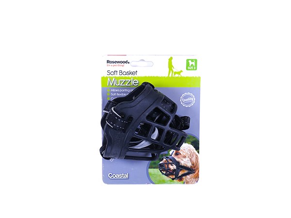 SoftBasket Muzzle Black Size 3