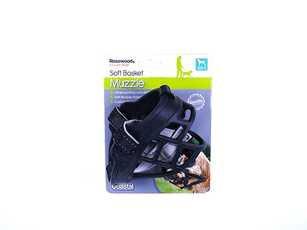 Softbasket Muzzle Black Size 4
