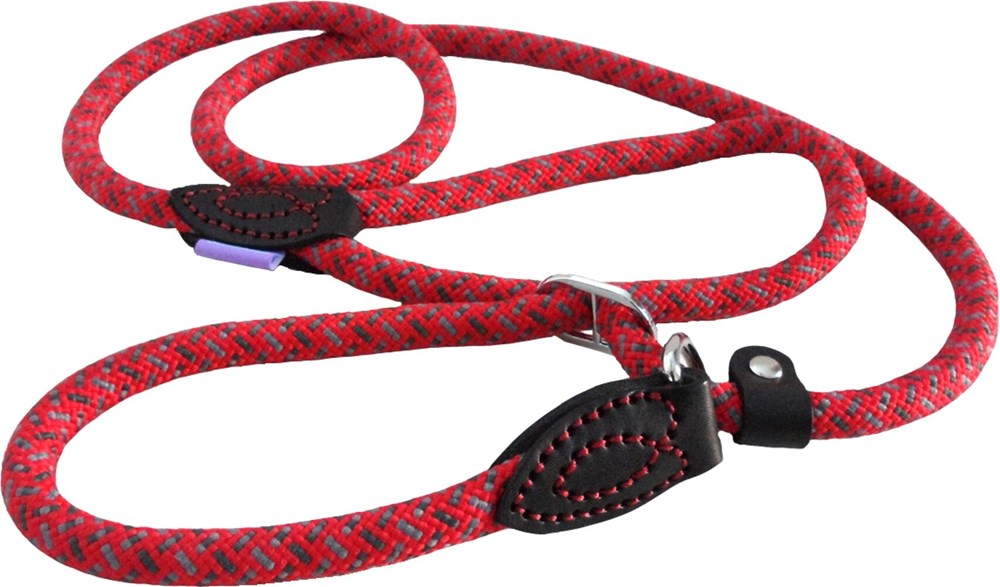 Mountain Rope Slip Lead Red/Grey 1.2cm x 150cm