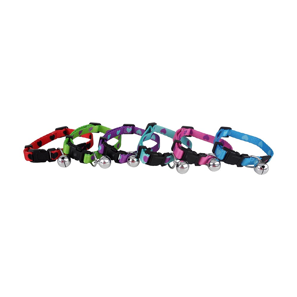 Hearts Snag Free Cat Collar - Assorted Colours