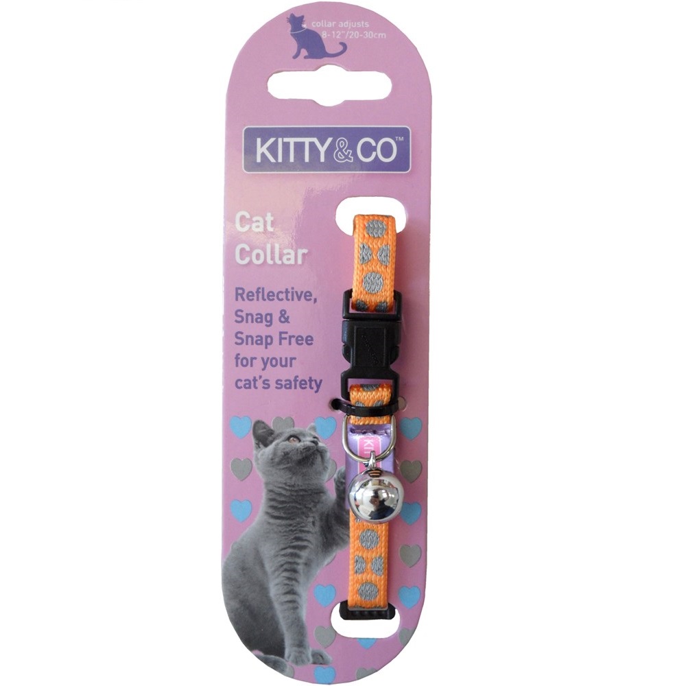 Reflective Polka Dot Cat Collar - Assorted Colours