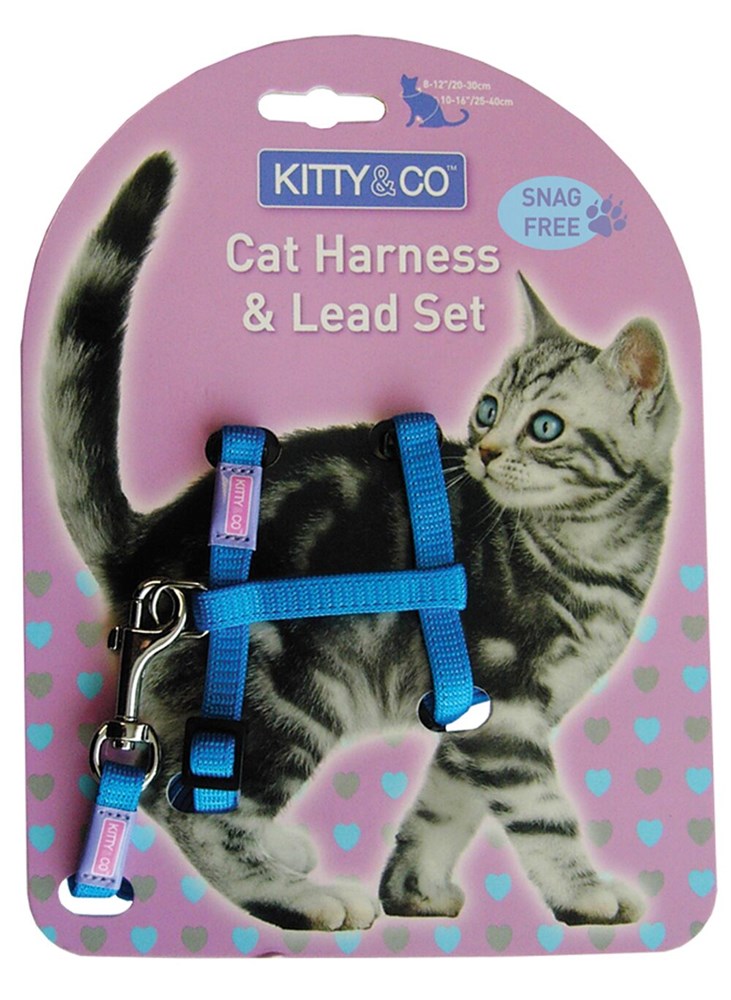 Snag Free Cat Harness & Lead Set Mixed