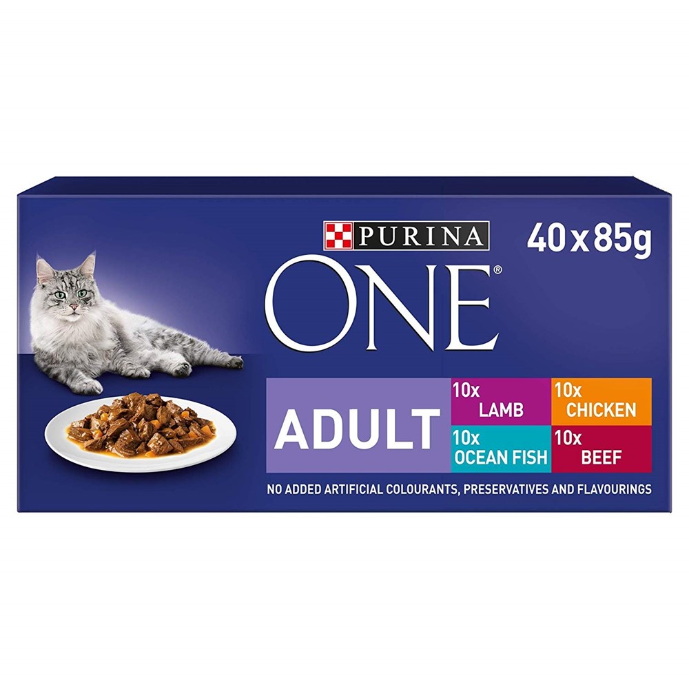 Purina One Adult Cat Mixed Gravy 40 x 85g
