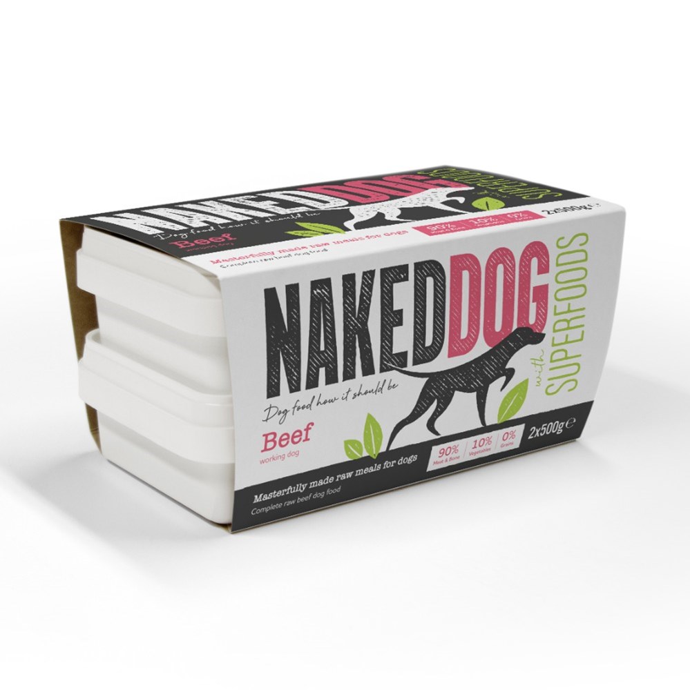 Naked Dog with Superfoods Beef 2 x 500g