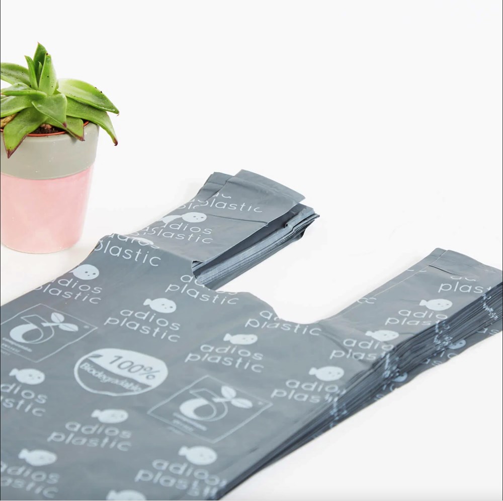 Adios Compostable Poop Bags With Handles - Grey 120pc