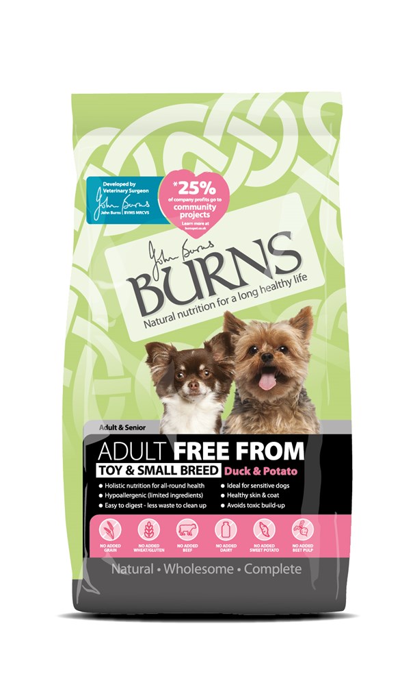 Burns Dog Free From Toy/Small Breed Duck & Potato 2kg