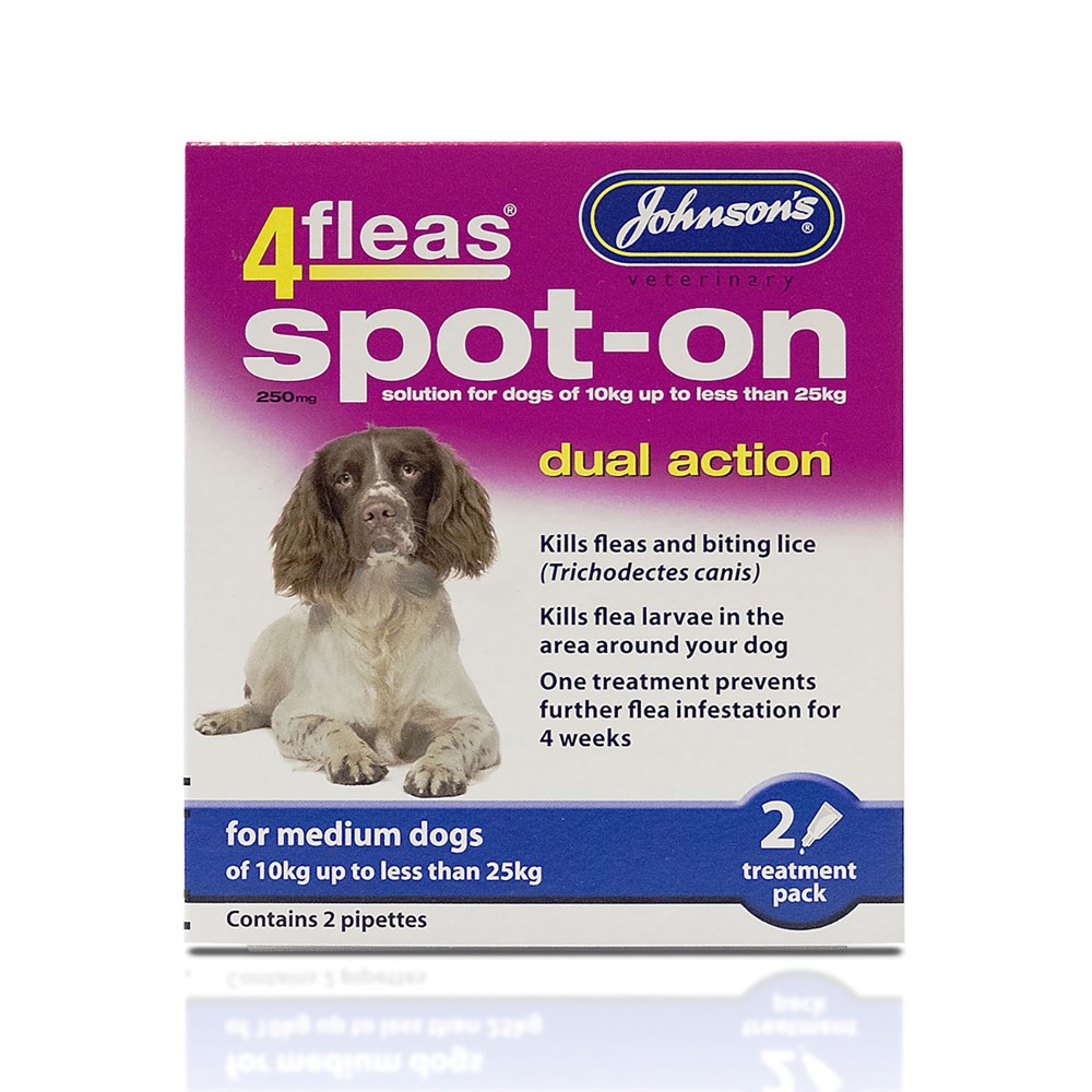 Johnsons 4 Fleas Spot On Dual Action Medium