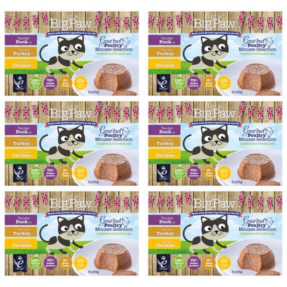 Little Big Paws Gourmet Poultry Mousse Selection 6 x 85g