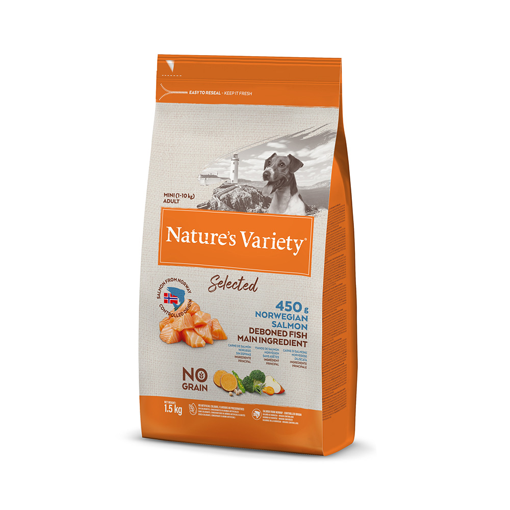 Nature's Variety Selected Dry Mini Adult Dog Norwegian Salmon 1.5kg