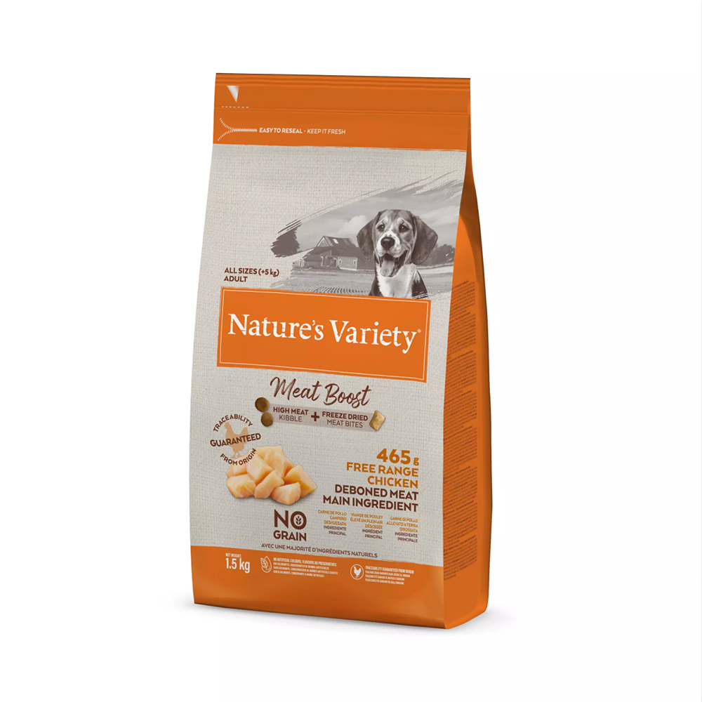 Nature's Variety Meat Boost Dry for Dogs Free Range Chicken 1.5kg