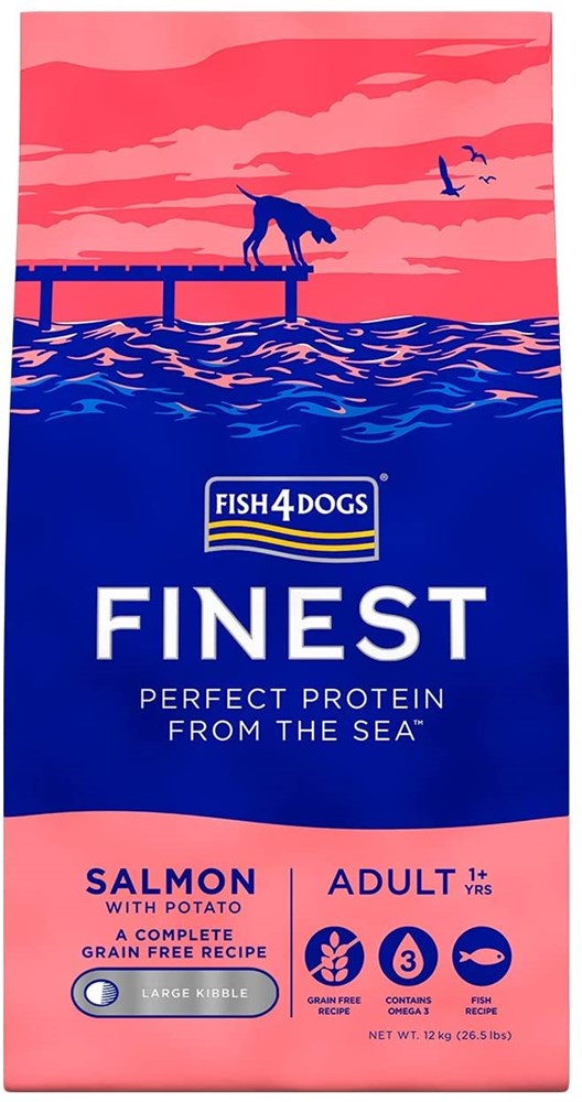 Fish4Dogs Finest Adult Salmon Small Kibble 12kg
