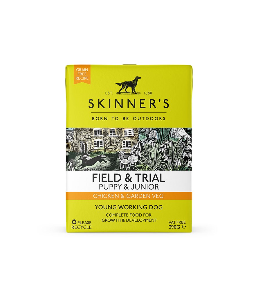 Skinners Field and Trial Puppy and- Junior Chicken and garden vegetables 390g