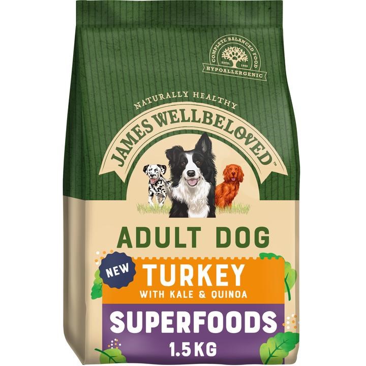 James Wellbeloved Adult Dog Superfoods Turkey With Kale & Quinoa 1.5kg
