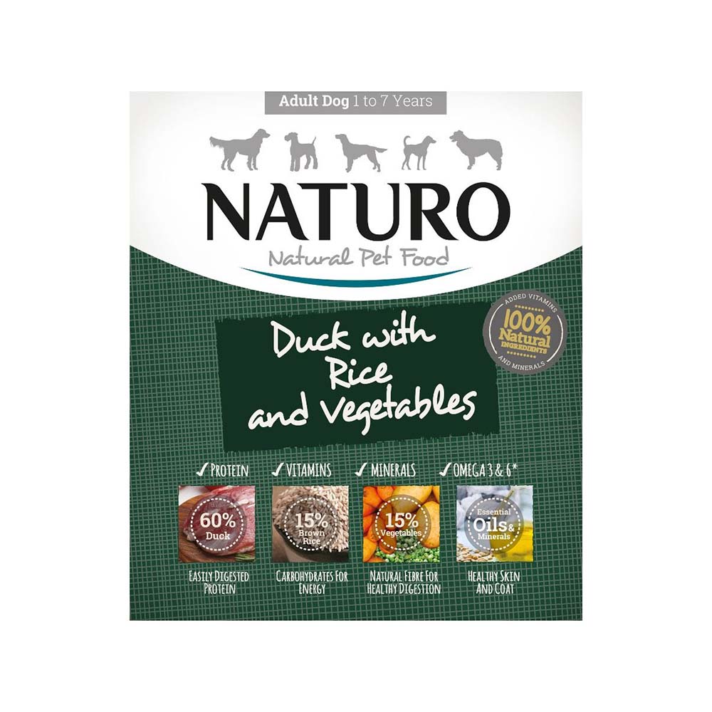 Naturo Adult Dog Duck with Rice and Vegetables 400g
