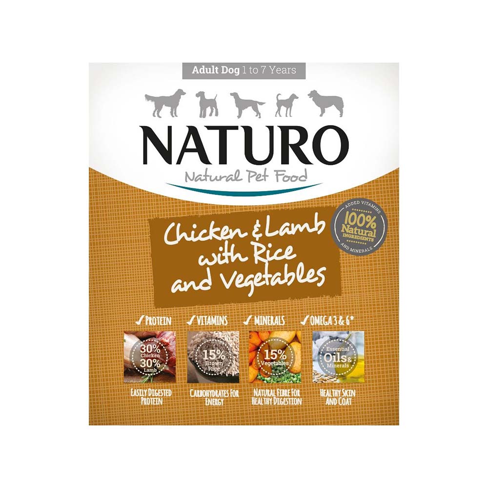 Naturo Adult Dog Chicken and Lamb with Rice & Vegetables 400g