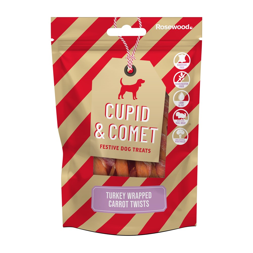 Turkey Wrapped Carrot Twist Dog Treats 100g
