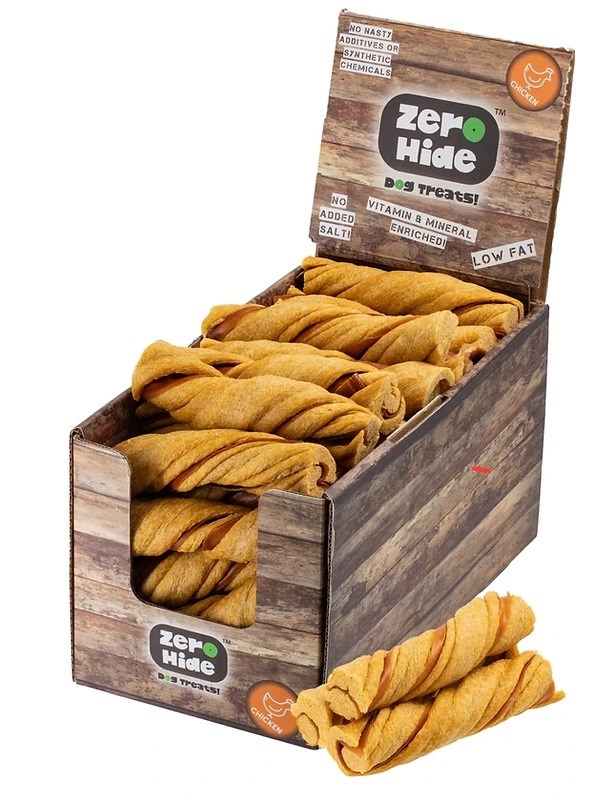Chicken Zero Hide 7.5" Puffed Twist Stick