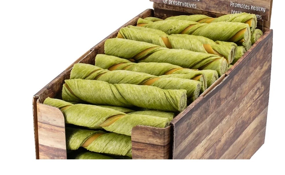 Veggie Bite Spinach & Brocolli Puffed 5.5" Twist Stick