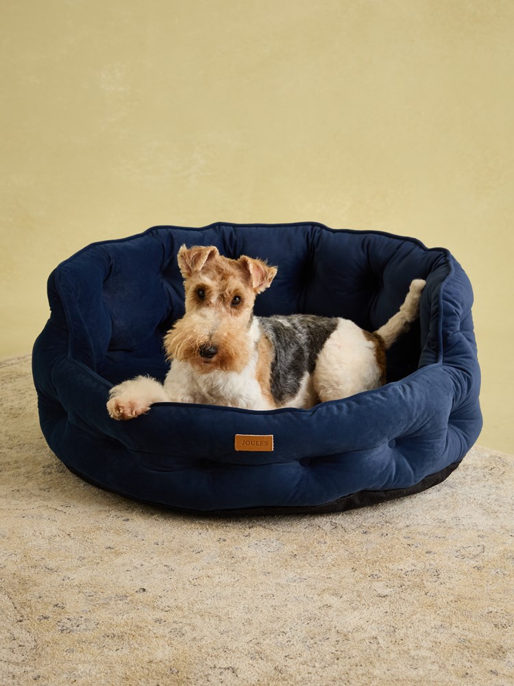 Joules Chesterfield Pet Bed Navy Small