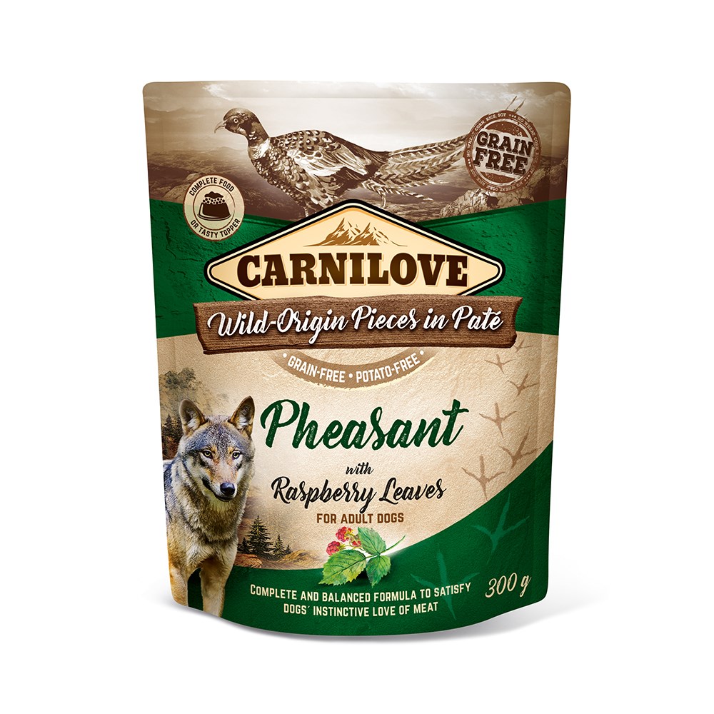 Carnilove Dog Pouch Pheasant with Raspberry Leaves 300g