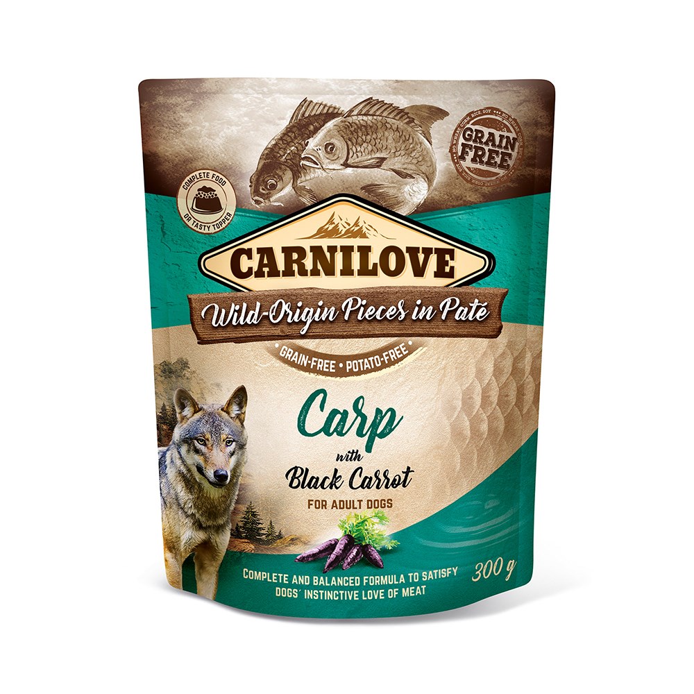 Carnilove Dog Pouch Carp with Black Carrot 300g