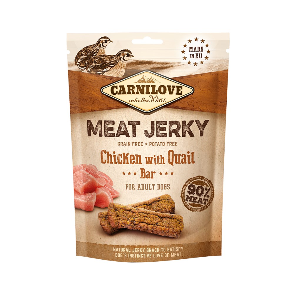Carnilove Jerky Chicken with Quail Bar 100g