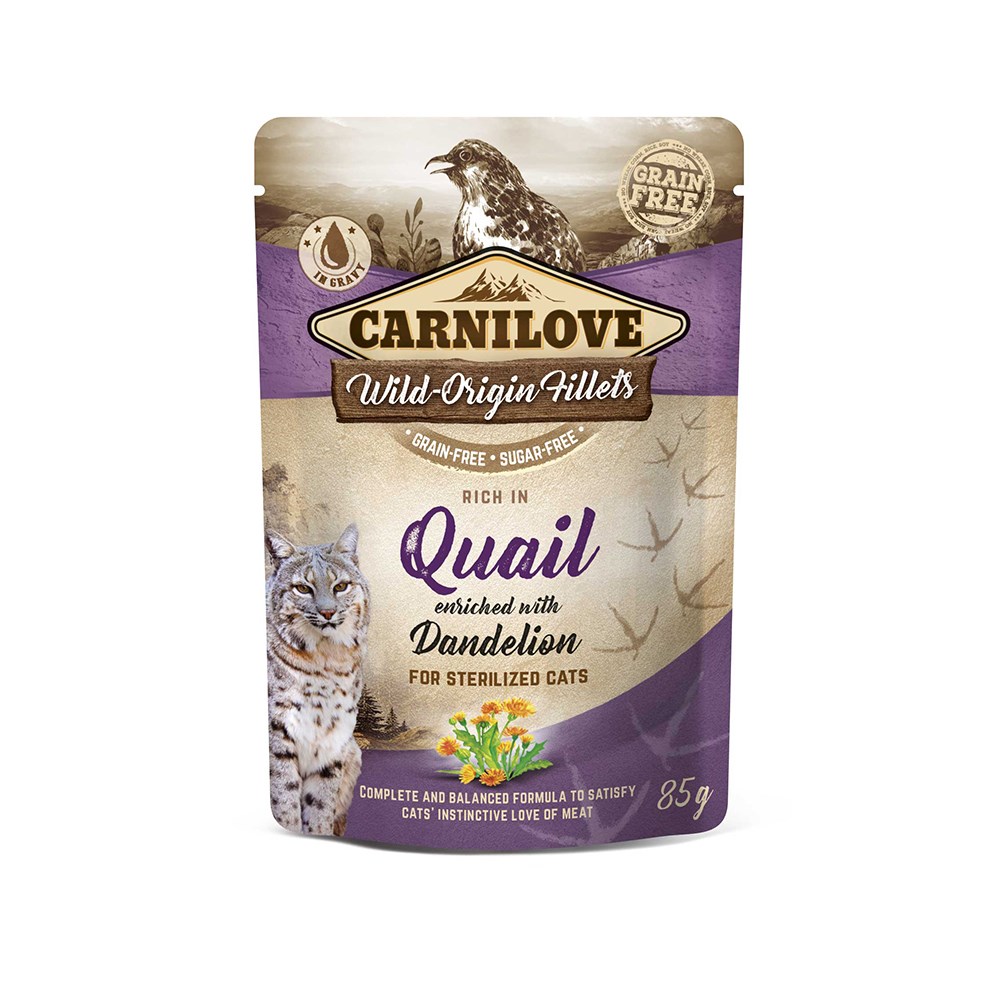 Carnilove Cat Pouch Quail with Dandelion 85g