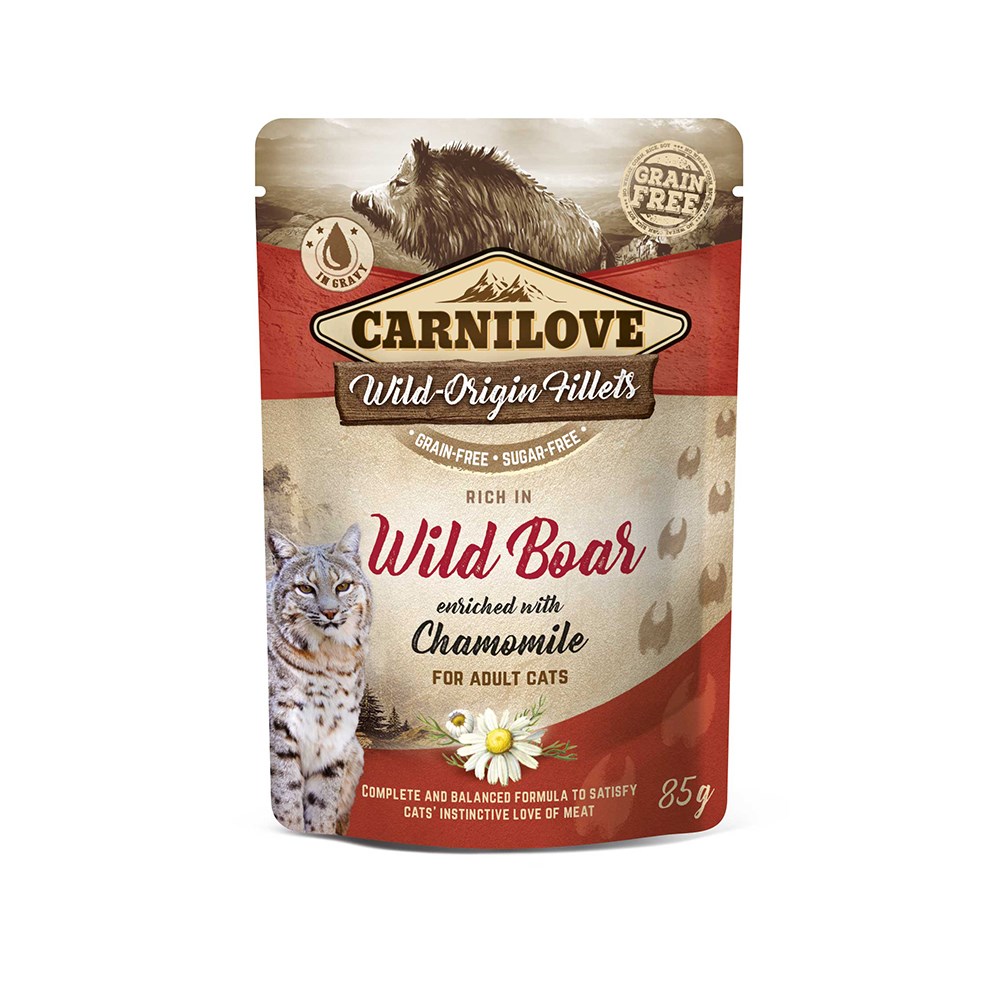 Carnilove Cat Pouch Wild Boar with Chamomile 85g