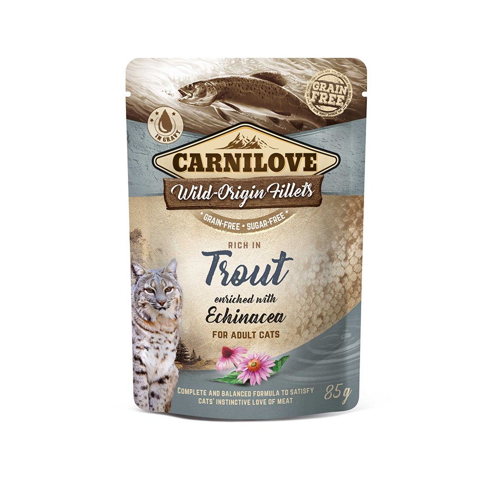 Carnilove Cat Pouch Trout with Echinacea 85g
