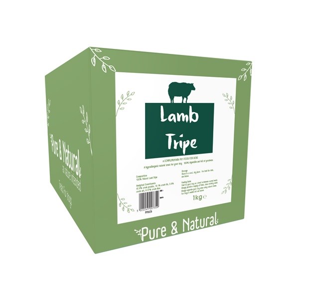 Pure & Natural Lamb Tripe 1kg Box