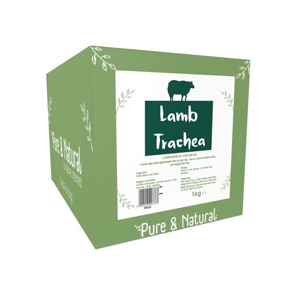 Pure & Natural Lamb Trachea 1kg Box