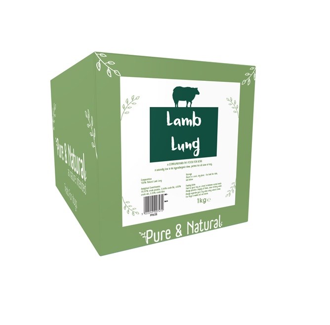 Pure & Natural Lamb Lung 1kg Box