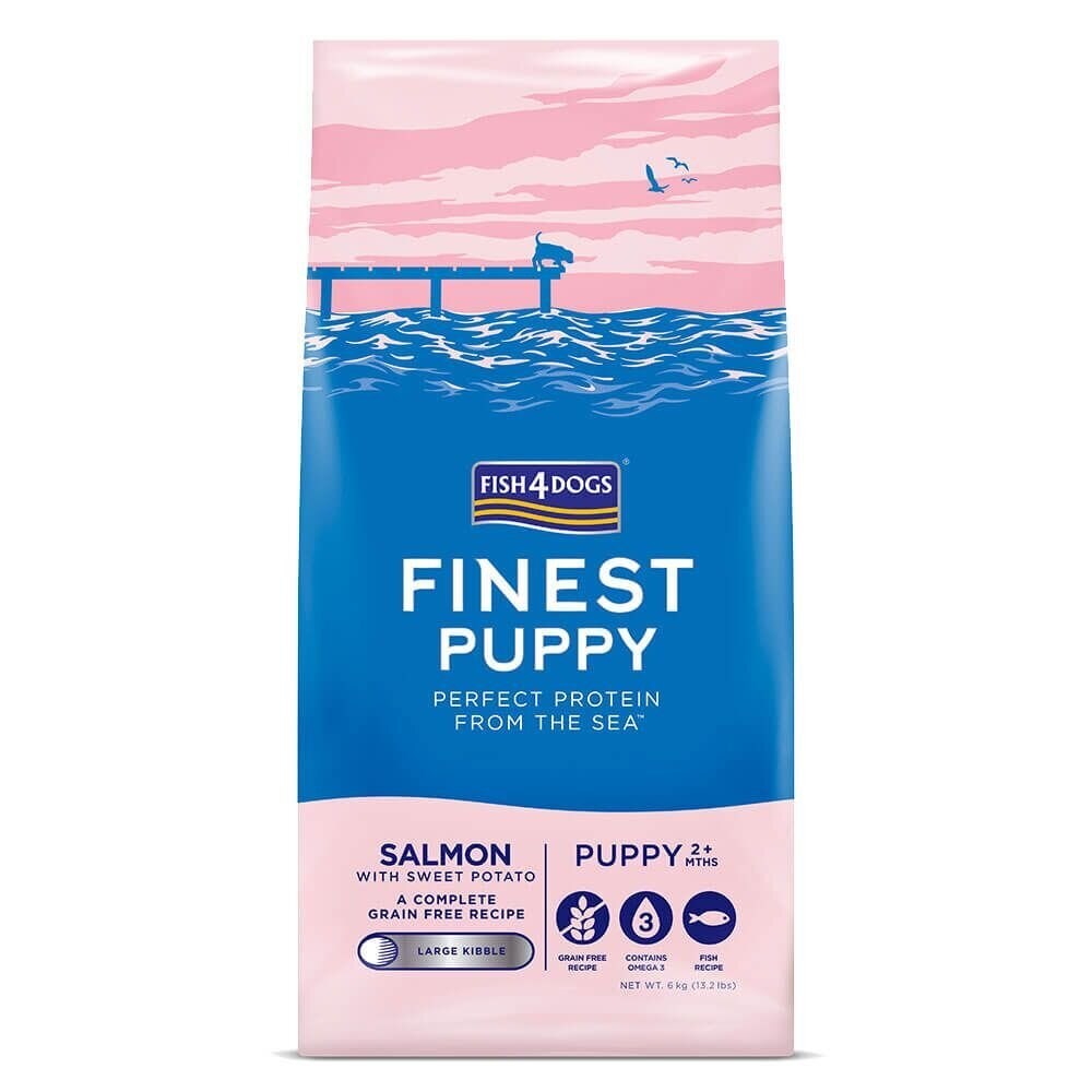 Fish4Dogs Finest Puppy Salmon With Sweet Potato Small Kibble 1.5kg