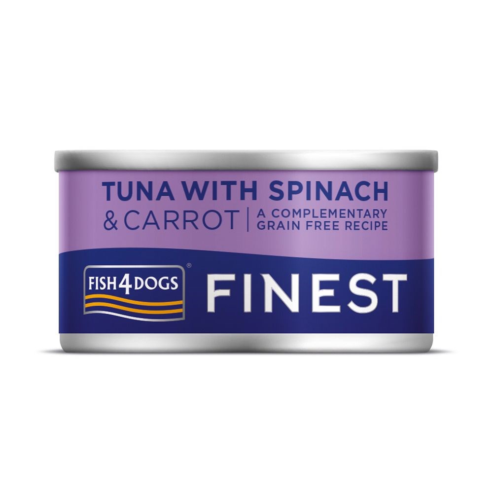 Fish 4 Dogs Finest Tuna With Carrot & Spinach 85g
