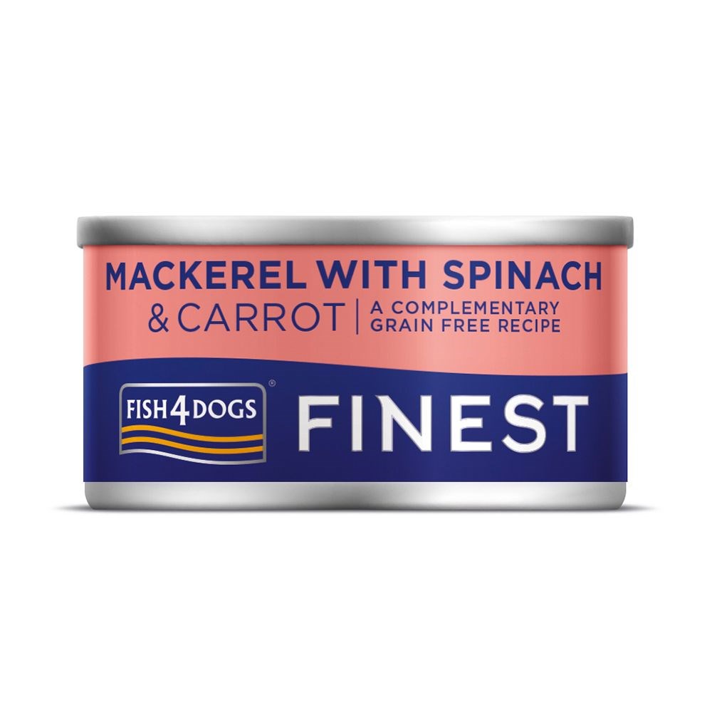 Fish 4 Dogs Finest Mackerel With Carrot & Spinach 85g