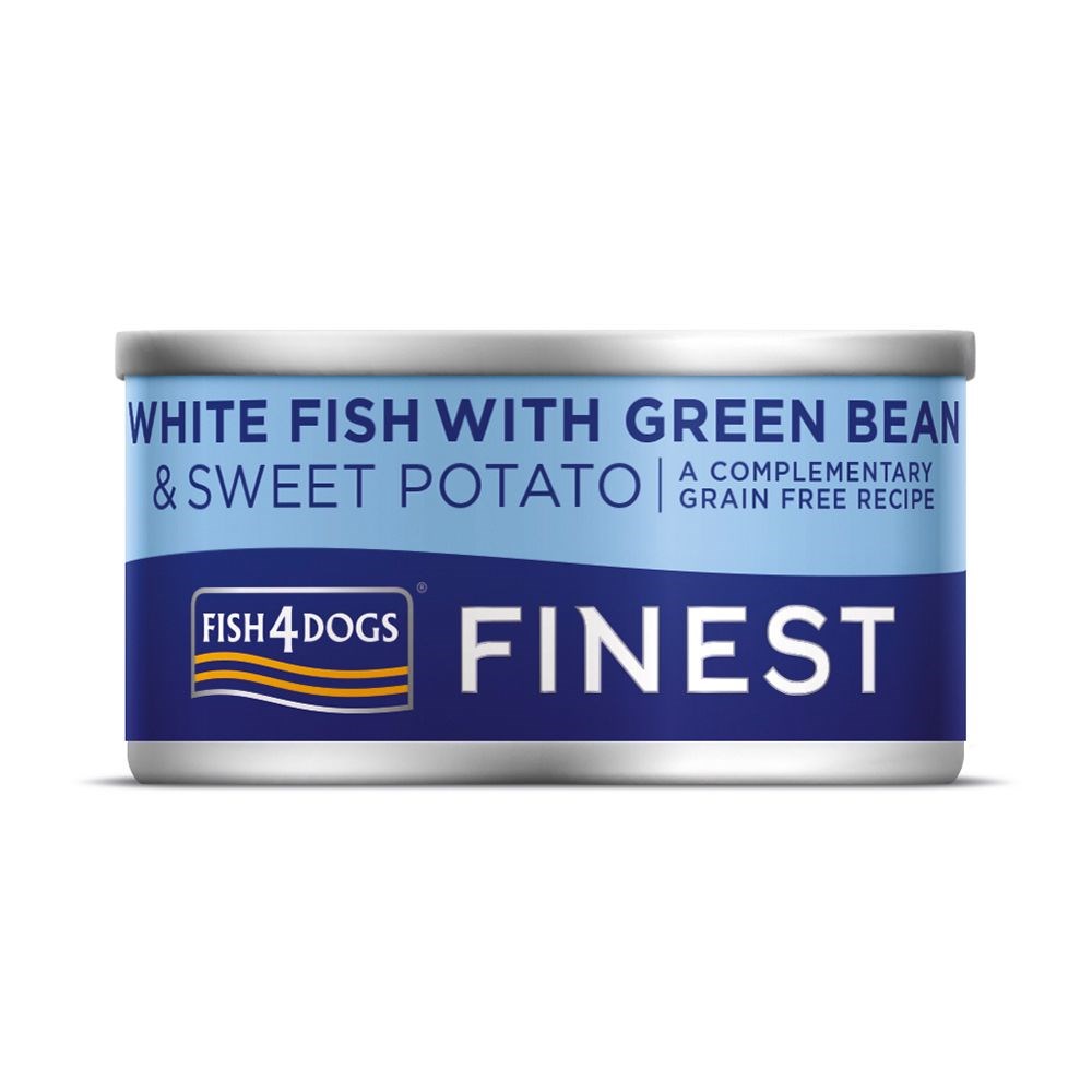 Fish 4 Dogs Finest White Fish With Sweet Potato & Green Bean 85g