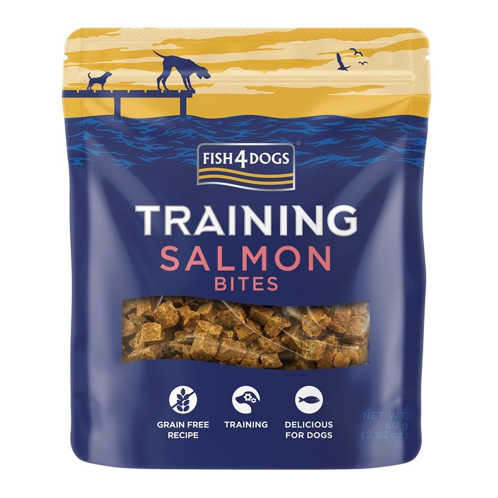 Fish 4 Dogs Training Adult Salmon Bites for Dogs 80g