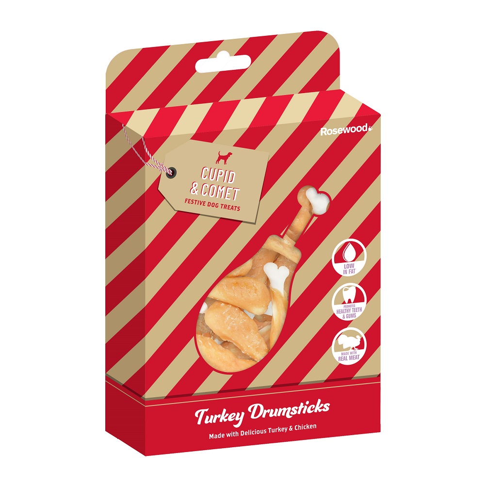 Rosewood Cupid and Comet Turkey Drumstick Gift Box, 160g