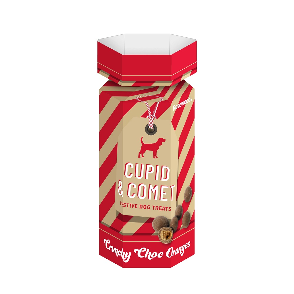 Rosewood Cupid and Comet Choc Orange Dog Treats, 100g