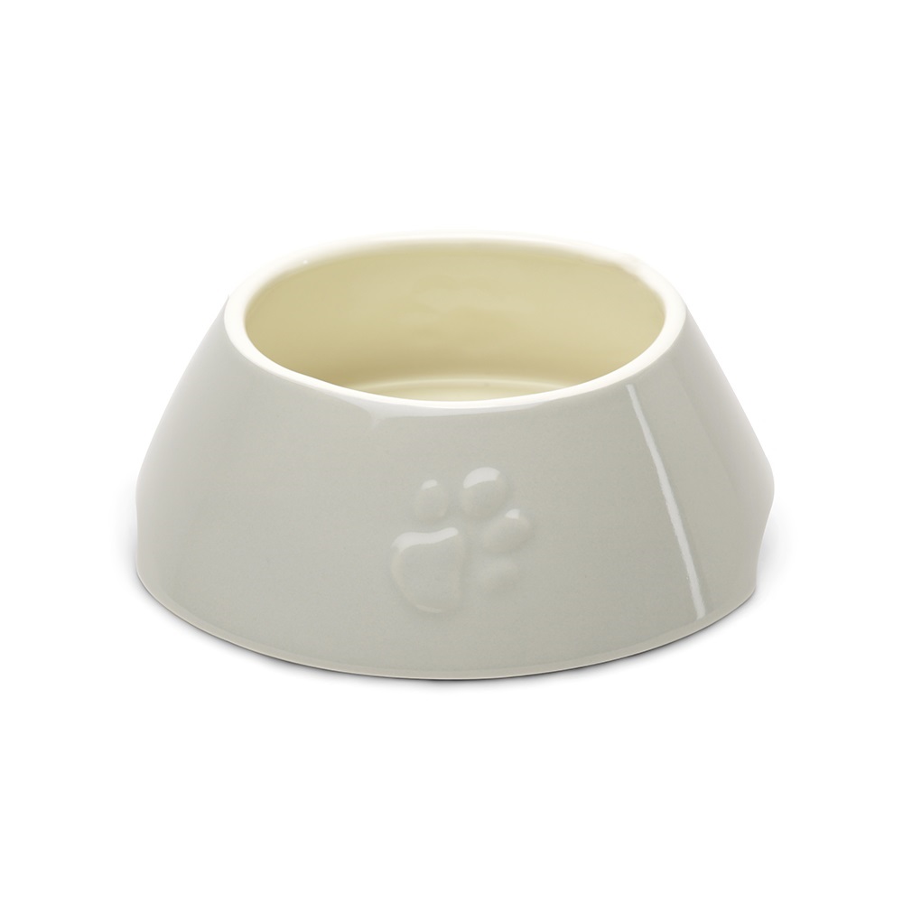 Scruffs Icon Long Eared Dog Bowl Light Grey - 21cm
