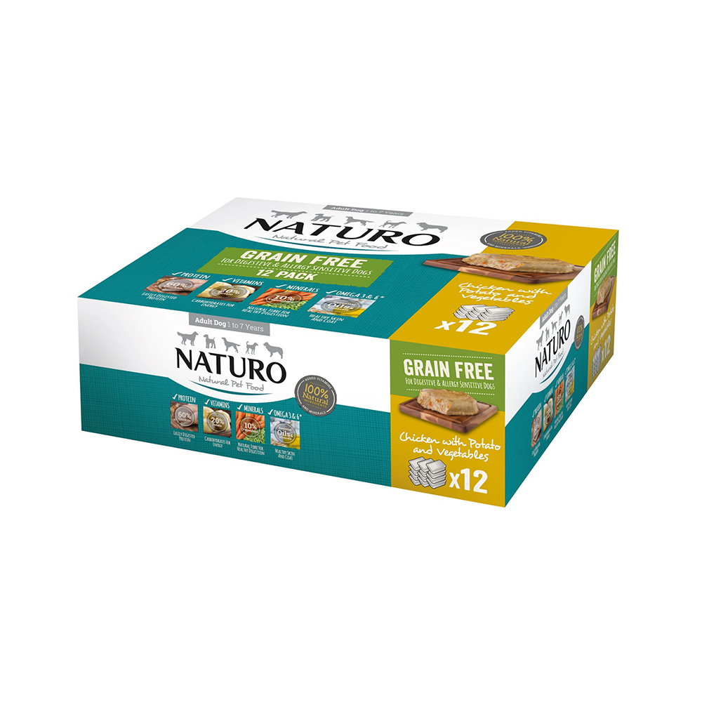 Naturo Adult 400g Grain Free Chicken with Potato and Vegetables 12 pack