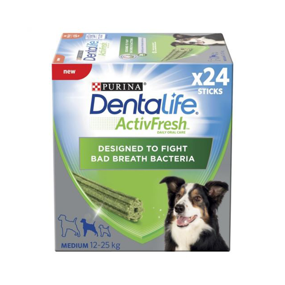 DENTALIFE ActivFresh Medium Dog Treat Dental Stick 24 Stick