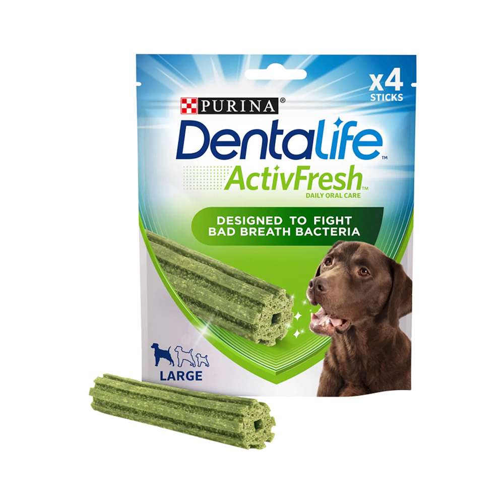 DENTALIFE ActivFresh Large Dog Treat Dental Stick 4 Stick