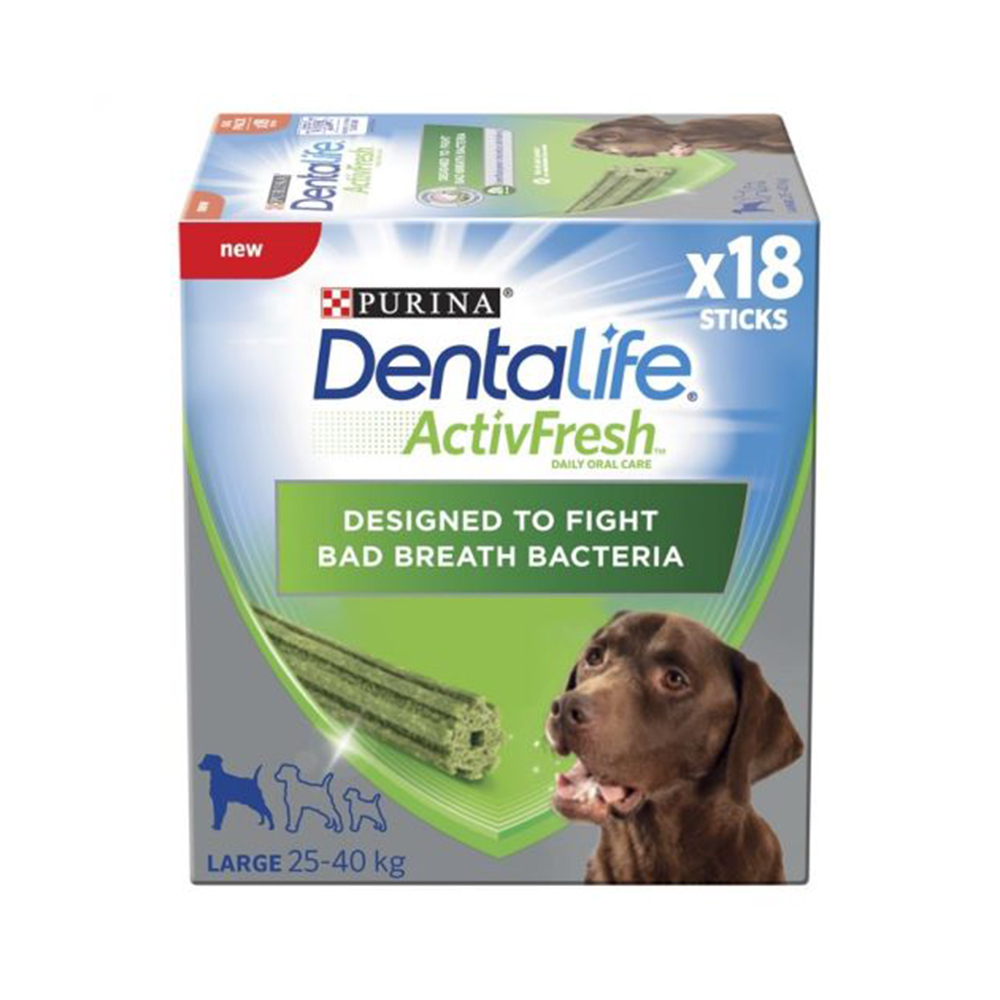 DENTALIFE ActivFresh Large Dog Treat Dental Stick 18 Stick