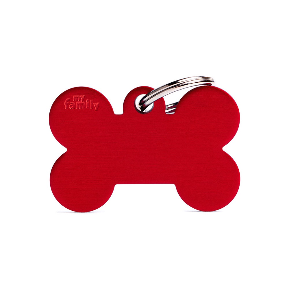 My Family Pet Tag - Red Bone Large