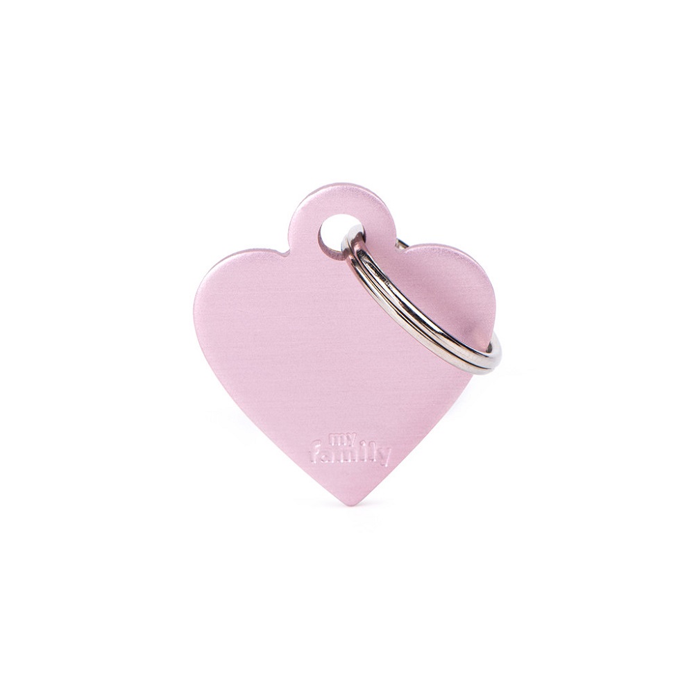 My Family Pet Tag - Pink Heart Small