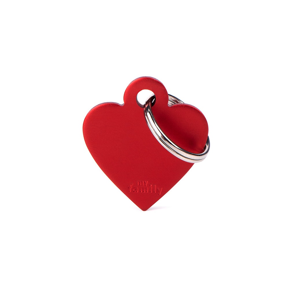 My Family Pet Tag - Red Heart Small