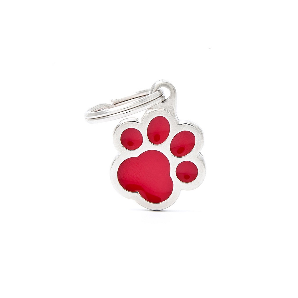 My Family Pet Tag - Red Pawprint