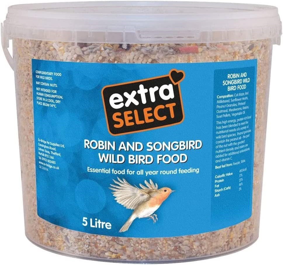 Extra Select Robin & Songbird Wild Bird Food Bucket 5L